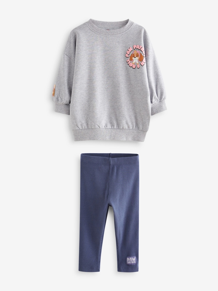 Grey Paw Patrol Long Sleeve 100% Cotton T-Shirt and Leggings Set (3mths-7yrs) - Image 6 of 8