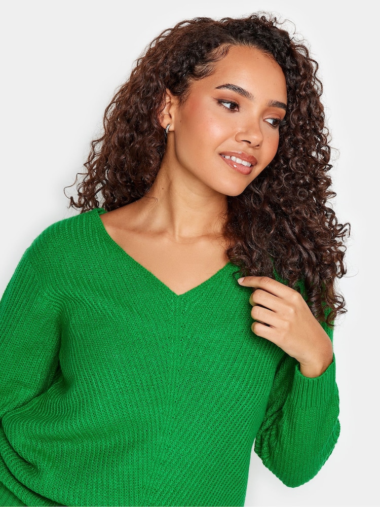 M&Co Green V-Neck Long Sleeve Jumper - Image 4 of 4 M&Co Green V-Neck Long Sleeve Jumper - Image 4 of 4