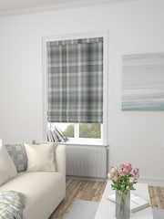Check Grey Cosy Made To Measure Roman Blind - Image 2 of 4