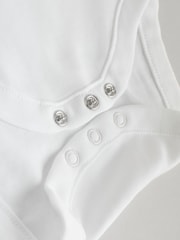 White 10 Pack Baby Vest Bodysuits - Image 8 of 8