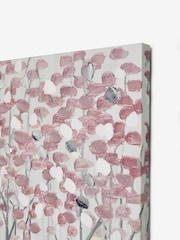 Pink Birch Trees Large Canvas Wall Art - Image 4 of 5