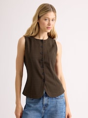 Albaray Gingham Waistcoat - Imaginea 1 din 5