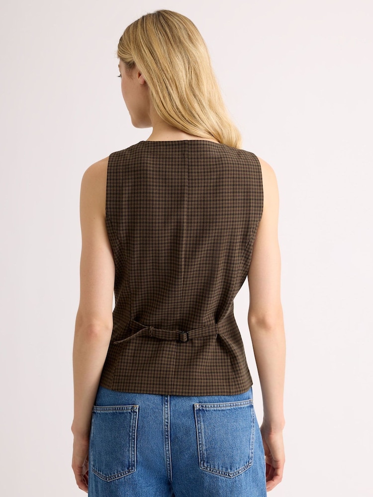 Albaray Gingham Waistcoat - Imaginea 2 din 5