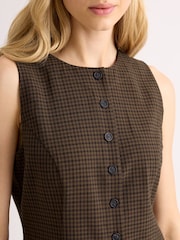 Albaray Gingham Waistcoat - Imaginea 3 din 5