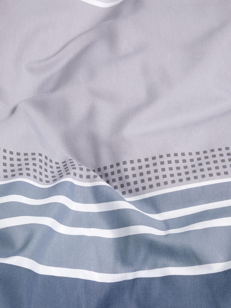 Blue Stripe Duvet Cover and Pillowcase Set - Image 5 of 5