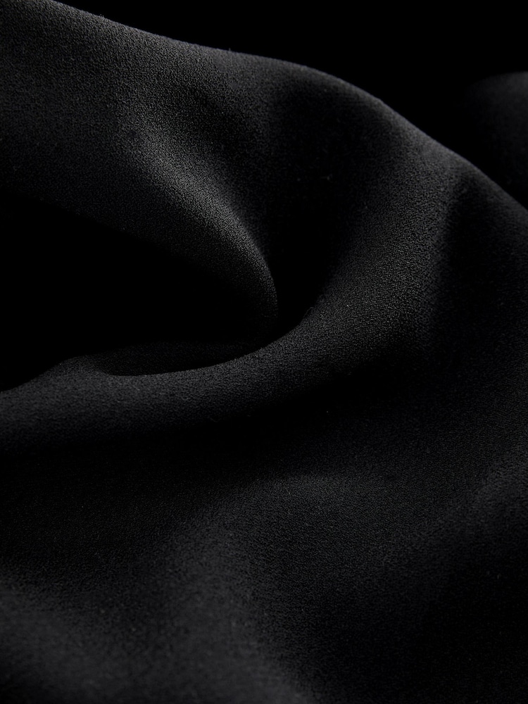 Black/White Corsage Crepe Tailored Jumpsuit - Image 6 of 6 Black/White Corsage Crepe Tailored Jumpsuit - Image 6 of 6