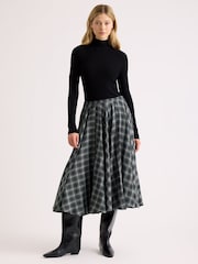 Albaray Grey Plaid Check Full Skirt - Image 5 of 6
