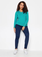 M&Co Turquoise Green V-Neck T-Shirt - Image 2 of 4