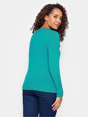 M&Co Turquoise Green V-Neck T-Shirt - Image 3 of 4