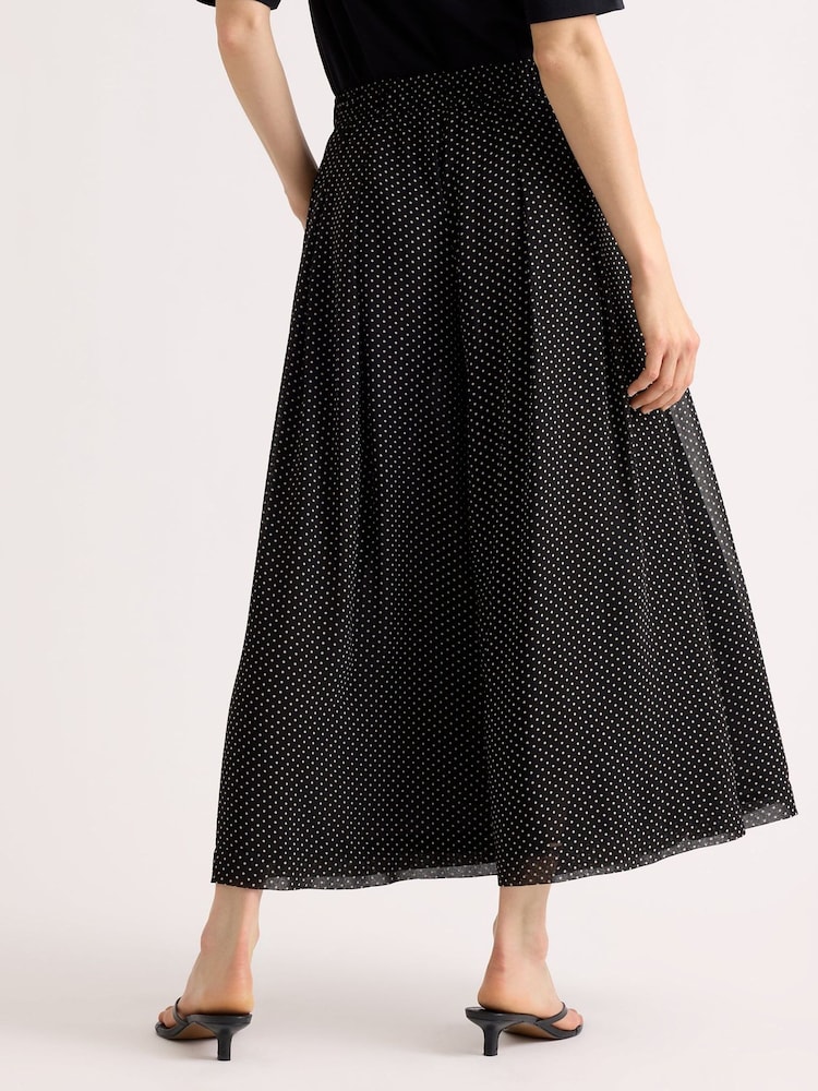 Albaray Black Chiffon Spot Culottes - Image 2 of 6 Albaray Black Chiffon Spot Culottes - Image 2 of 6