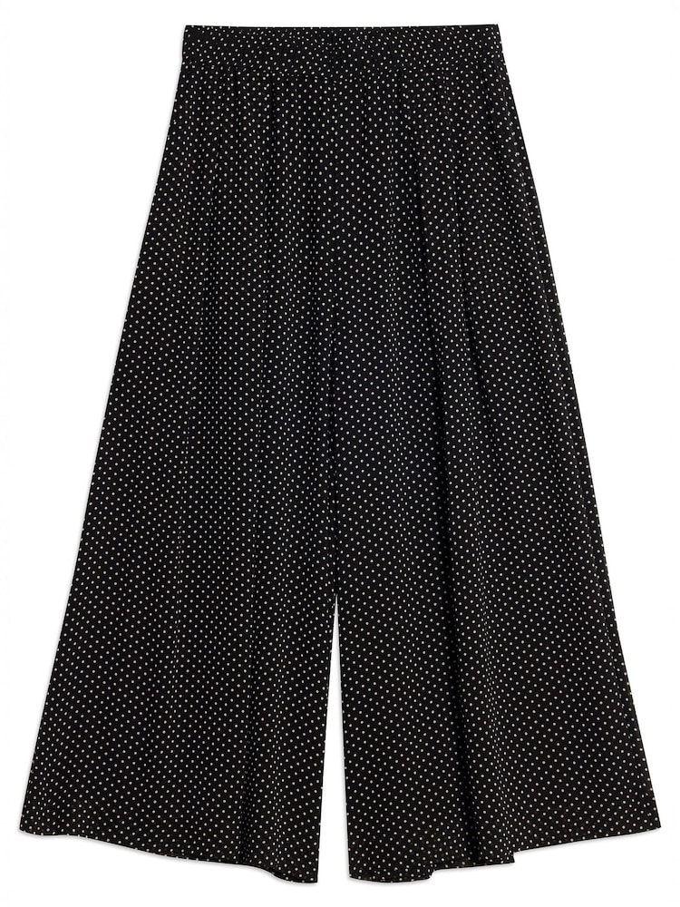 Albaray Black Chiffon Spot Culottes - Image 6 of 6 Albaray Black Chiffon Spot Culottes - Image 6 of 6