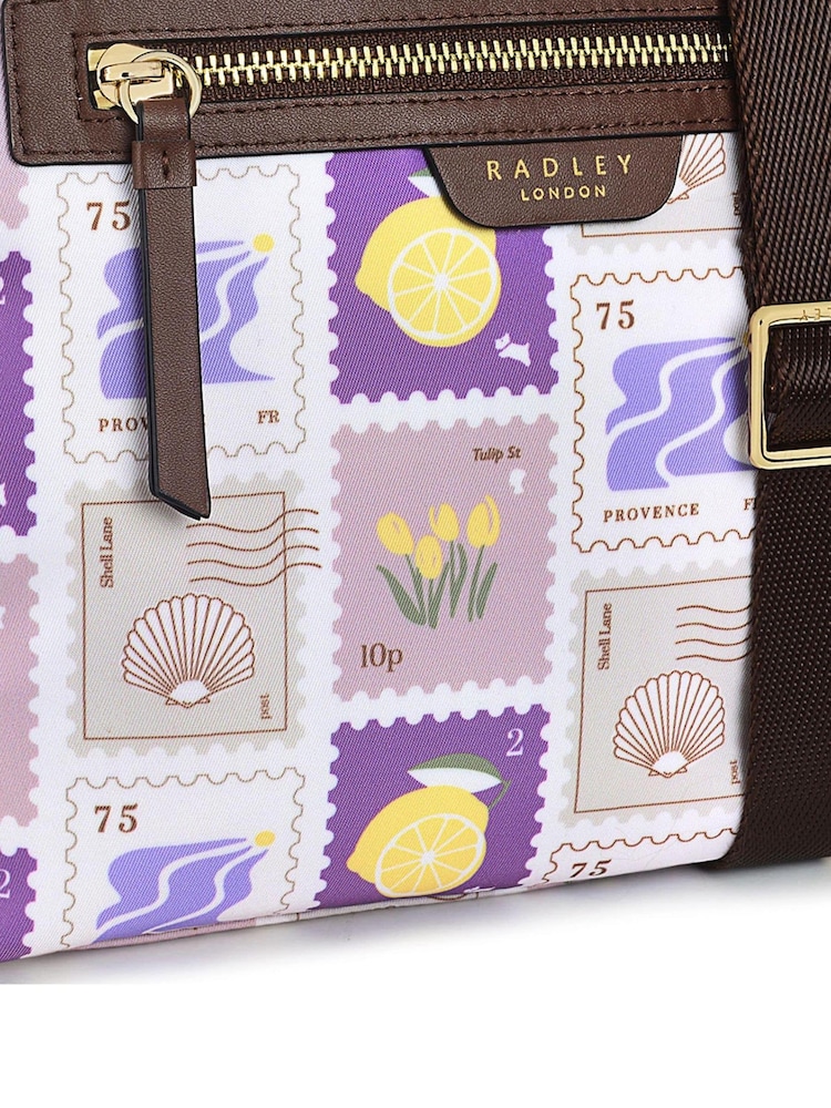 Radley London Finsbury Park - Holiday Stamps Small Zip-Top Crossbody White Bag - Image 4 of 4