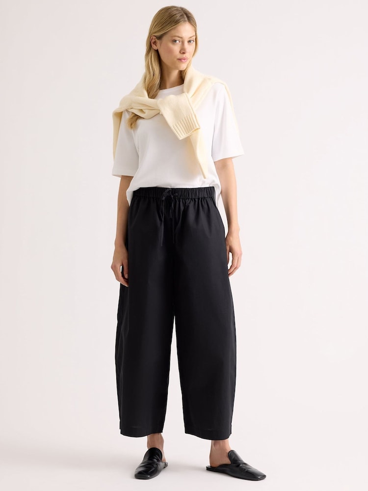 Pantalon Albaray en coton à cordon de serrage et Coupe ballon - Image 1 sur 4