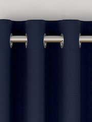 Navy Blue 100% Cotton Made To Measure Curtains - Image 7 of 9