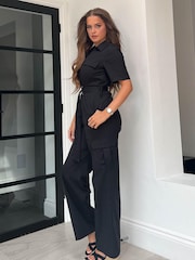 Girl In Mind Black Seraphina Military Style Jumpsuit - Image 3 of 4