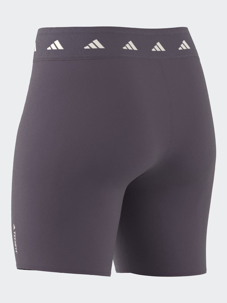 adidas Purple Techfit Bike Shorts - Image 2 of 8