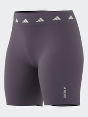 adidas Purple Techfit Bike Shorts - Image 3 of 8