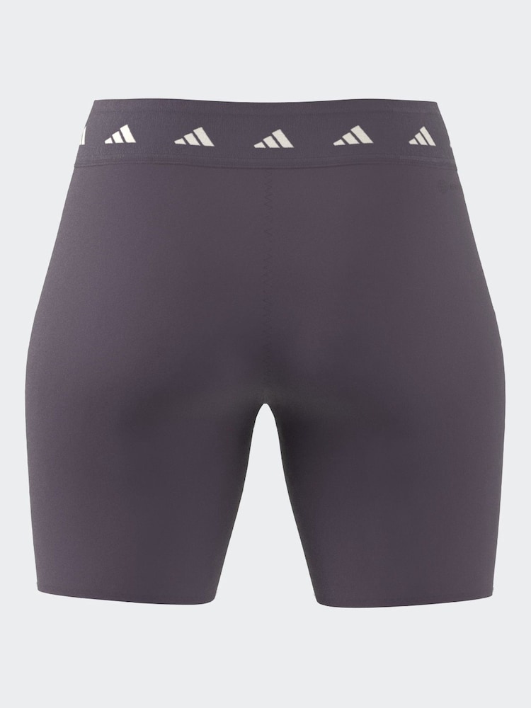 adidas Purple Techfit Bike Shorts - Image 8 of 8