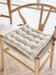 ABIGAIL AHERN x MURMUR Charcoal Canvas Cream Moya Seat Pad - Image 1 of 3