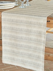 ABIGAIL AHERN x MURMUR Charcoal Canvas Cream Moya Table Run - Image 1 of 3