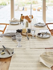 ABIGAIL AHERN x MURMUR Charcoal Canvas Cream Moya Table Run - Image 2 of 3