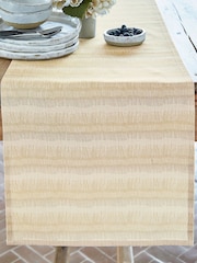 ABIGAIL AHERN x MURMUR Warm Ochre Canvas Cream Moya Table Run - Image 1 of 3