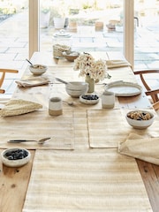 ABIGAIL AHERN x MURMUR Warm Ochre Canvas Cream Moya Table Run - Image 2 of 3