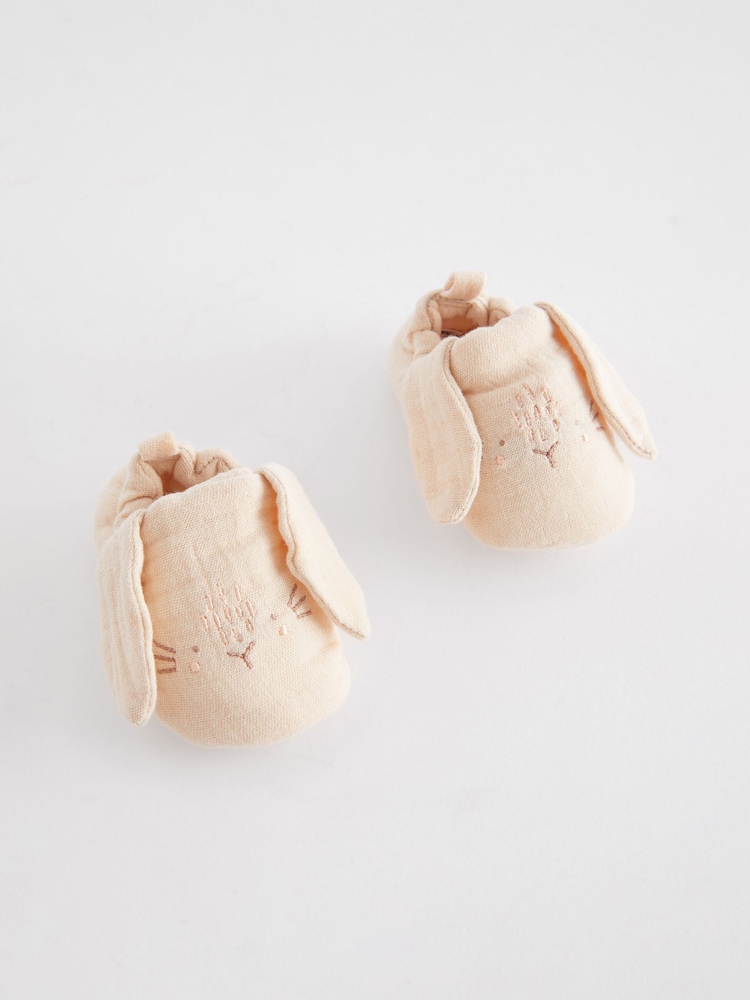 Neutral Bunny Character Slip-On Baby Shoes (0-24mths) - Image 1 of 5