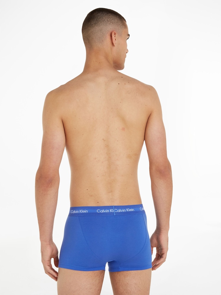 Calvin Klein Blue Low Rise Boxers 3 Pack - Image 2 of 4