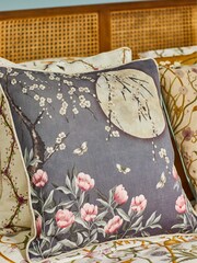 The Chateau by Angel Strawbridge Blue Moonlight Floral Piped Cushion - Image 3 of 4
