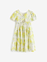 Laura Ashley Yellow/White Blossom Floral Print Prom Dress - Image 12 of 15