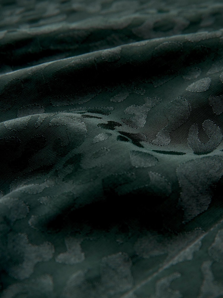 Green Satin Jacquard Long Sleeve Shirt - Image 6 of 6