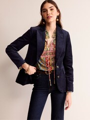 Boden Dark Blue The Marylebone Cord Blazer - Image 3 of 6