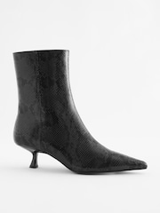 Black Snake Effect Forever Comfort® Pointed Toe Ankle Boots - Image 5 of 9