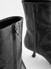 Black Snake Effect Forever Comfort® Pointed Toe Ankle Boots - Image 8 of 9
