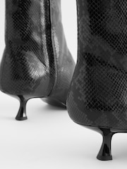 Black Snake Effect Forever Comfort® Pointed Toe Ankle Boots - Image 9 of 9