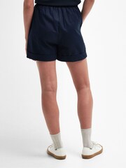 Barbour® Navy Elsden Drawcord Waist Shorts With Linen - Image 2 of 5
