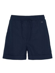 Barbour® Navy Elsden Drawcord Waist Shorts With Linen - Image 5 of 5