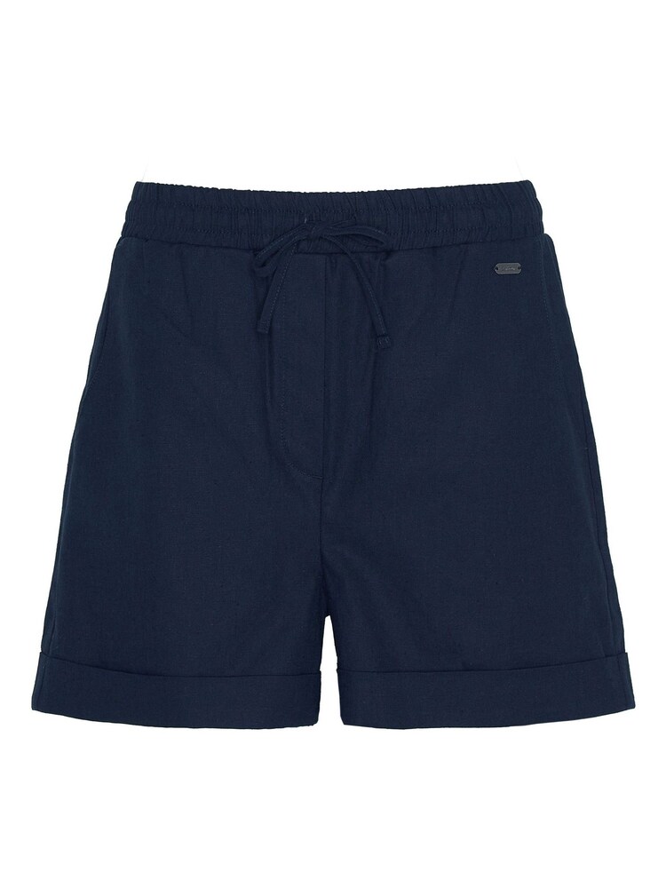 Barbour® Navy Elsden Drawcord Waist Shorts With Linen - Image 5 of 5 Barbour® Navy Elsden Drawcord Waist Shorts With Linen - Image 5 of 5