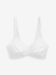 Grey Marl/Pink/White Non Pad Non Wire Nursing Cotton Blend Bras 3 Pack - Image 4 of 5