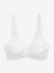 Grey Marl/Pink/White Non Pad Non Wire Nursing Cotton Blend Bras 3 Pack - Image 5 of 5