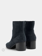 Yours Curve Blue Square Heel Ankle Boots - Image 3 of 5