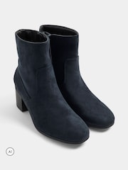 Yours Curve Blue Square Heel Ankle Boots - Image 4 of 5