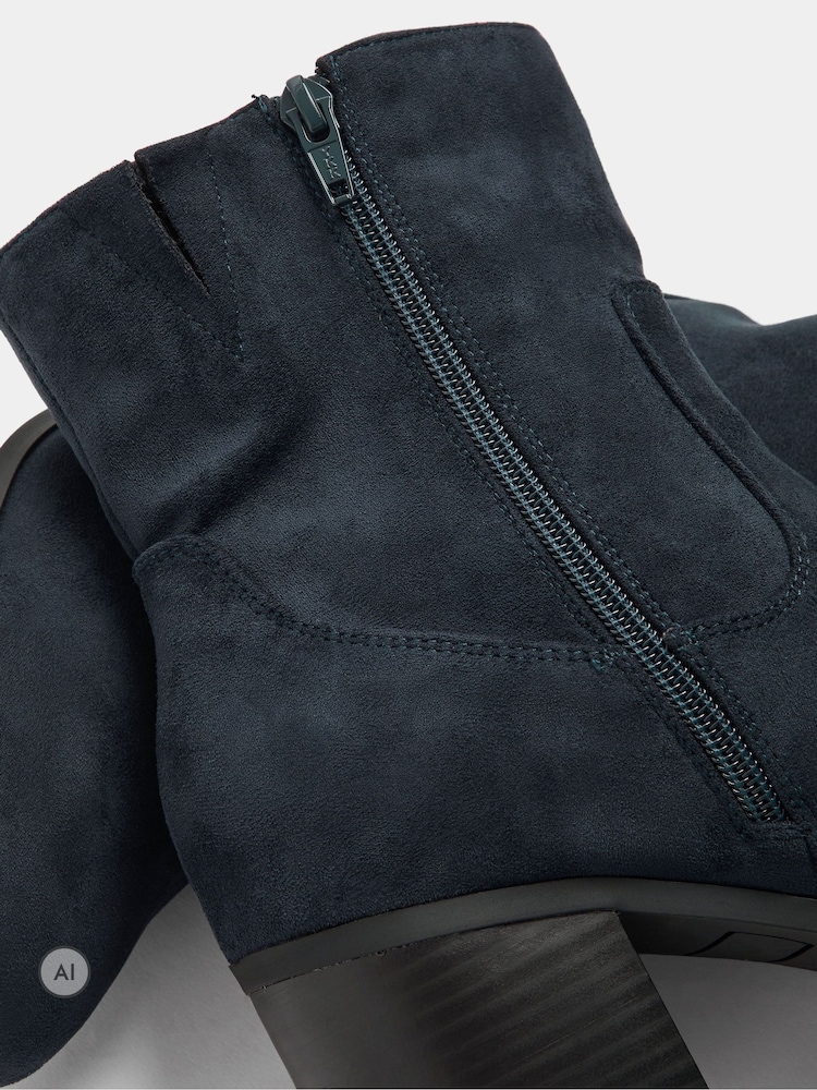 Yours Curve Blue Square Heel Ankle Boots - Image 5 of 5 Yours Curve Blue Square Heel Ankle Boots - Image 5 of 5