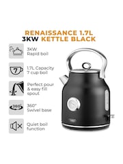 Tower Black Renaissance 1.7L 3KW Ultra-Fast Boil  Kettle - Image 2 of 8