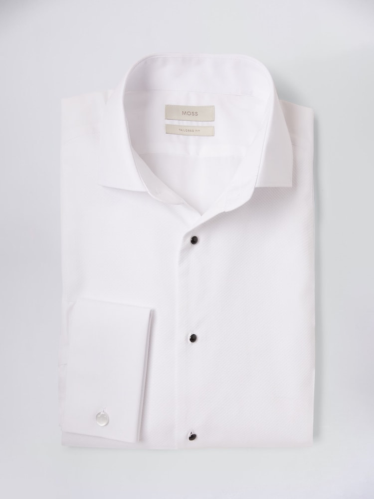 MOSS White Tailored Marcella 100% Cotton Dress Shirt - Image 4 of 5