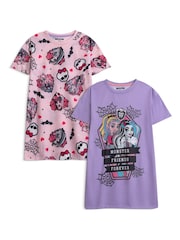 Pack de 2 camisones con mangas con diseño de redes y corazones de Vanilla Underground - Imagen 1 de 5