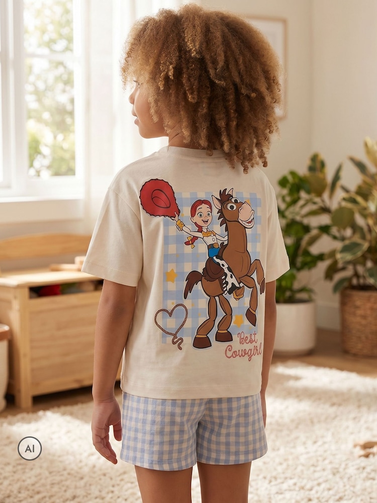 Vanilla Underground White Disney Toy Story Jessie and Bullseye T-Shirt and Shorts Set - Image 2 of 7 Vanilla Underground White Disney Toy Story Jessie and Bullseye T-Shirt and Shorts Set - Image 2 of 7