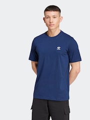 adidas originals Navy Originals Trefoil Essentials 100% Cotton T-Shirt - Image 1 of 7