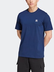 adidas originals Navy Originals Trefoil Essentials 100% Cotton T-Shirt - Image 3 of 7